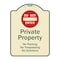 Signmission Designer Series-Private Property No Parking Trespassing Or Solicitors W/ Do, 24" x 18", TG-1824-9915 A-DES-TG-1824-9915 - alternate 1